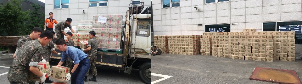 CJ제일제당(주)인천냉동식품공장 물품후원 및 해군218대대 자원봉사